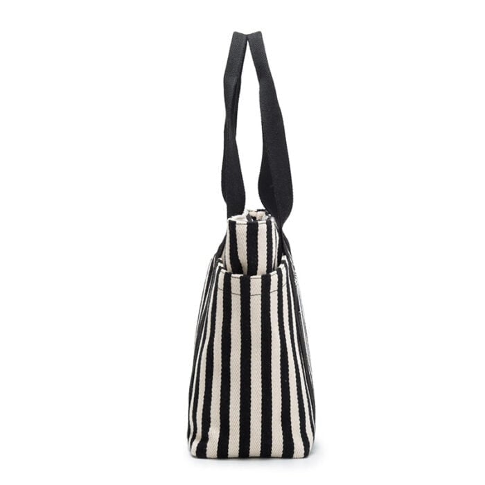 Fashion Striped Print Tote Bag