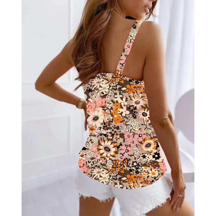 Fashion V-Neck Print Casual Camisole