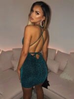 Fashion V-neck halter strap sexy dress