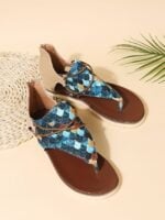 Wholesale Fashion print thong sandals