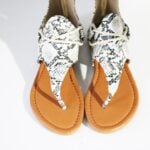 Fashion snake print flat sandals