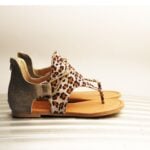 Fashion snake print flat sandals