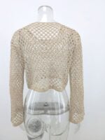 Wholesale Flared Sleeve Cutout Knit Top