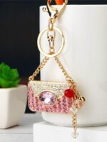 Flash diamond pendant keychain