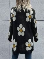 Floral Button Knit Cardigan