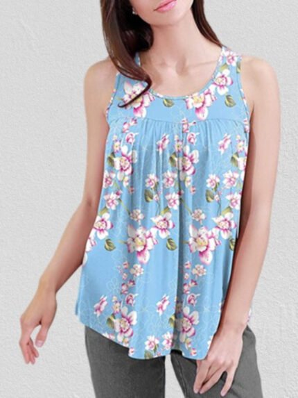 Floral Doll Casual Sleeveless Top