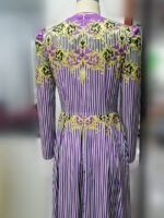 Wholesale Floral-paneled striped elegant dress