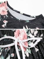 Wholesale Floral-print drawstring casual dress