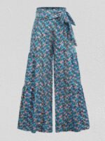 Wholesale Floral print loose wide-leg pants