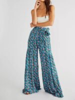 Wholesale Floral print loose wide-leg pants