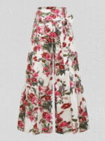 Wholesale Floral print loose wide-leg pants