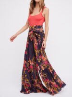 Wholesale Floral print loose wide-leg pants