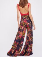 Wholesale Floral print loose wide-leg pants