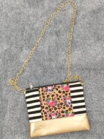 Flower Print Flap Chain Bag