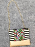 Flower Print Flap Chain Bag