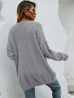 Fluffy Knit Cardigan Sweater