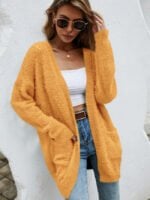 Fluffy Knit Cardigan Sweater