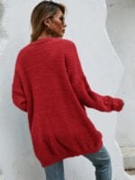 Fluffy Knit Cardigan Sweater