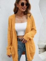 Fluffy Knit Cardigan Sweater