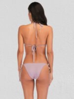 Geo Halter Tie Side Bikini Swimsuit