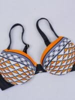 Geometric print bikini swimsuit