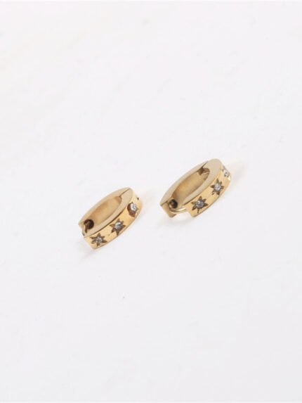 Golden star stud earrings