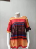 Wholesale Gradient Contrast Short Sleeve T-Shirt