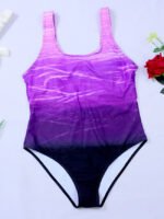 Wholesale Gradient halter one-piece swimsuit