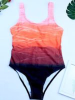 Wholesale Gradient halter one-piece swimsuit