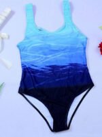 Wholesale Gradient halter one-piece swimsuit