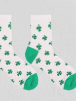 Green Trefoil Stripe Print Socks