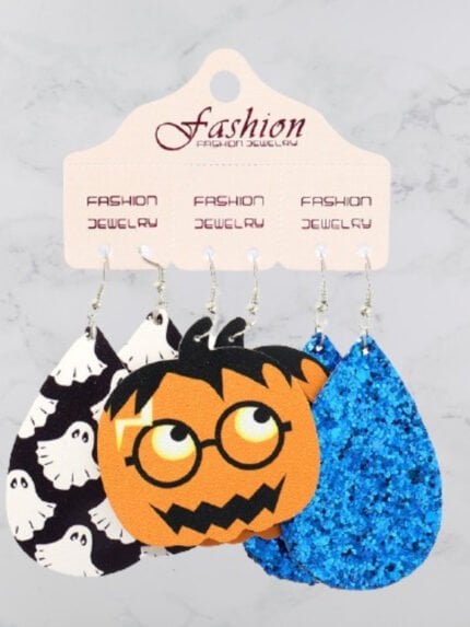 Halloween Pumpkin Alien Drop Earring