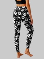 Halloween Skull Print Leggings