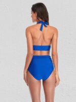 Wholesale Halter Tie Solid Bikini Swimsuit