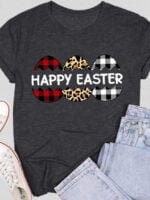 Wholesale Easter Print Short Sleeve T-Shirt