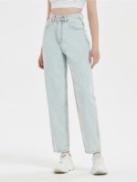 High Waist Straight Leg Jeans