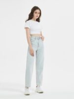 High Waist Straight Leg Jeans