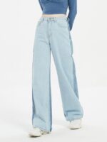 High Waisted Straight Leg Jeans