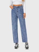 High Waisted Straight Leg Jeans