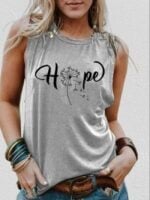 Hope Dandelion O-Neck Casual Tank