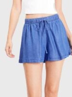 Ice Silk Cotton Elastic Sports Shorts