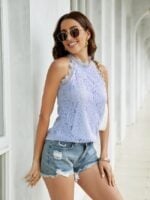 Wholesale Lace Hollow Halter Sweet Vest