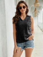 Wholesale Lace V-Neck Sleeveless Tank Top