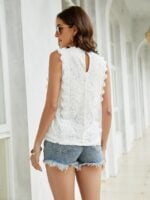 Wholesale Lace V-Neck Sleeveless Tank Top