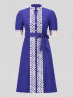 Lace contrasting temperament dress