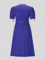 Lace contrasting temperament dress