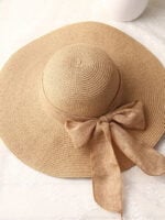 Lace up big brim beach hat