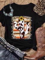 Leopard Cactus Short Sleeve T-Shirt