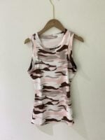 Wholesale Leopard Camo Print Casual Tank Top