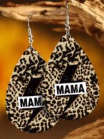 Leopard Lightning Leather Earrings